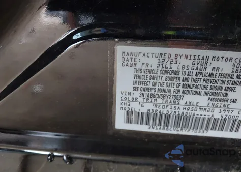 2024 Nissan Sentra Sv Xtronic Cvt from USA, damaged, VIN 3N1AB8CV6RY270537